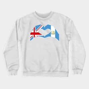 We Heart UK & Guatemala Patriot Flag Series Crewneck Sweatshirt